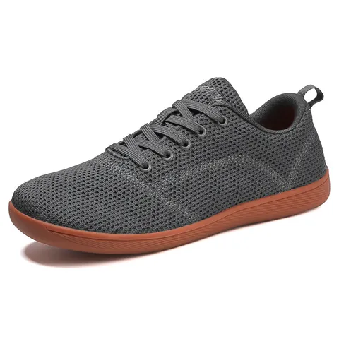 Unisex Breite Zehenbox Barfußschuhe Atmungsaktiv Fly Knit Mesh Sneaker Zero Drop Lässig Minimalistisch Training Gehschuhe Rutschfeste Gummisohle Sommer Outdoor Schuhe