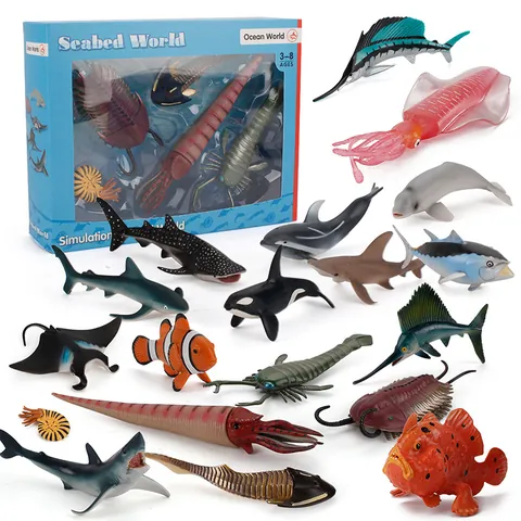 Simulation Marine Life Animal Model Toy Assorted Ocean Creatures PVC Solid Figures Educational Gift For Children