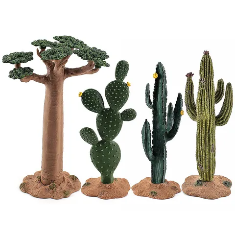 Simulation Wüstenpflanzen Affenbrotbaum Kaktus Modelle PVC Kunststoff Realistische Miniatur Schreibtisch Ornamente