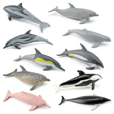 Realistic Simulation Marine Mammal Dolphin Model Toys For Kids Adults Solid PVC Ocean Animal Educational Figurine Home Decoration