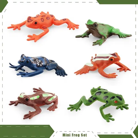 Realistisches Mini Frosch Tier Modell Spielzeug Set Für Kinder Bildung Schreibtisch Dekoration PVC Kunststoff Frosch Figuren