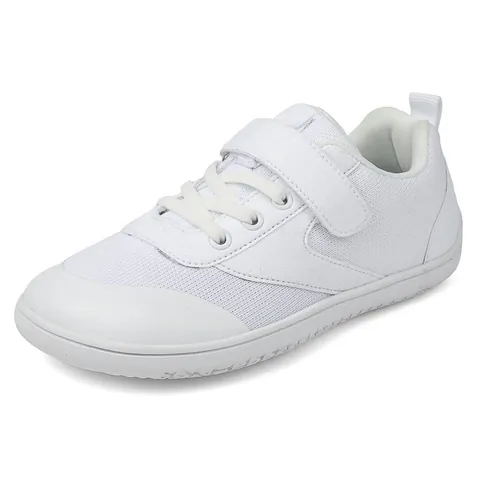 Kids Baby Barefoot Shoes Wide Toe Box Minimalist Breathable Mesh Non-Slip Rubber Sole Hook And Loop Walking Shoes Sneakers