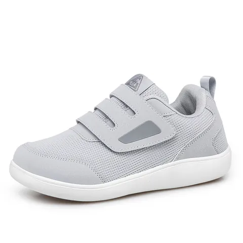 Unisex Walking Shoes Breathable Flyknit Mesh Velcro Wide Toe Casual Running Sneakers For Elderly Lightweight Anti Slip Shoes
