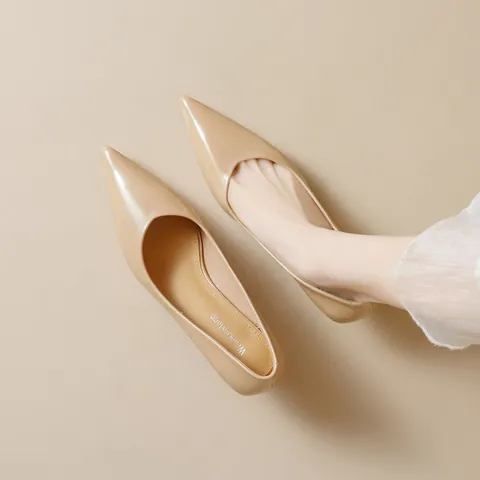 French Style Pointed Toe Kitten Heel Pumps For Women Patent Leather Suede Office Work Shoes Elegant Solid Color High Heels
