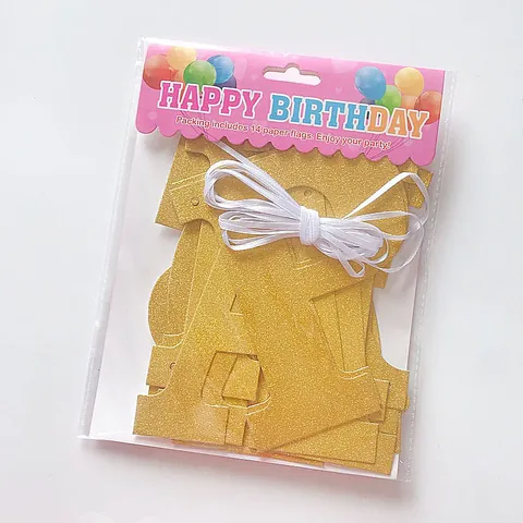 Banner Buon Compleanno Luccicante Oro Argento Carta Paillettes Ghirlanda Appesa Per Decorazione Festa Di Compleanno