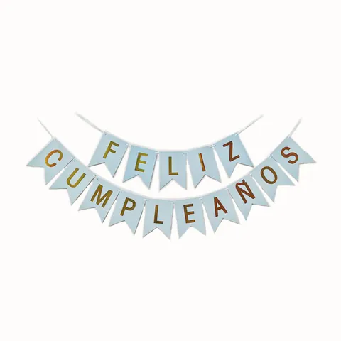 Spanisches Feliz Cumpleaños Geburtstagsbanner Goldprägung Papier Girlande Für Party Dekoration Festliche Girlande Für Feiern Zuhause Schule
