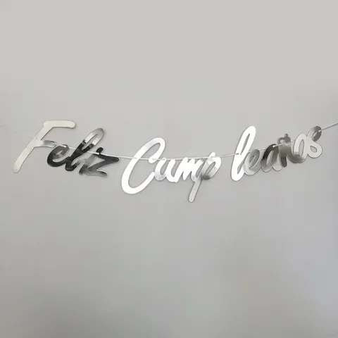 Spanish Birthday Banner Feliz Cumpleanos Glitter Metallic Paper Garland Hanging Bunting For Birthday Party Decoration Supplies
