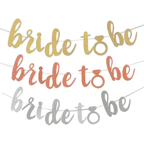 Banner Bride To Be Με Χρυσόσκονη Για Διακόσμηση Γάμου Μπάτσελορ Πάρτι Αρραβώνα Καλλιγραφικά Γράμματα Κρεμαστό Διακοσμητικό