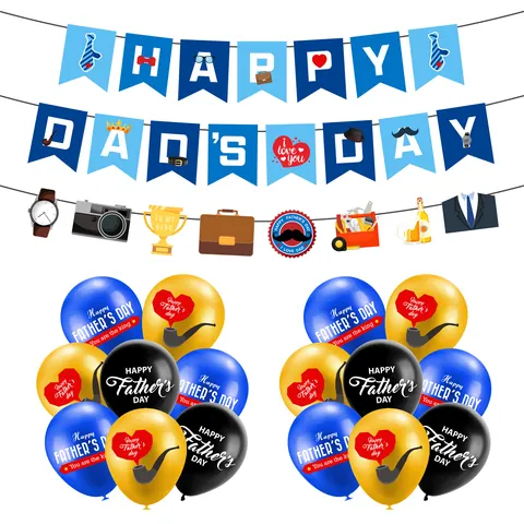 Decorazioni Festa del Papà Banner Ghirlanda Palloncini in Lattice per Celebrazione Eroe Papà Casa Interni Accessori a Tema