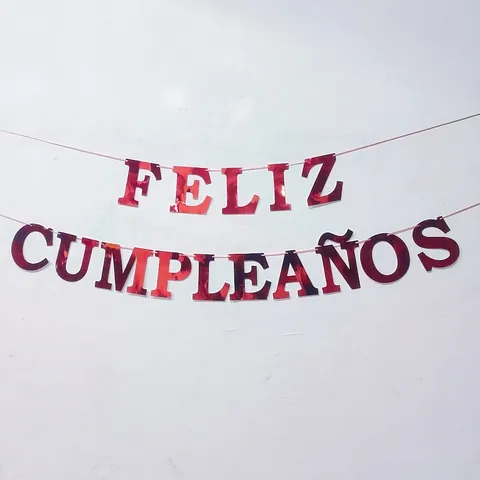 Spanisches Feliz Cumpleaños Geburtstagsbanner Papier Metallic Spiegel Wimpelkette Girlande Hängende Dekoration Für Party