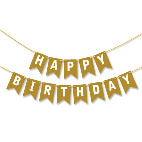 Happy Birthday Banner Swallowtail Paper Flag Colorful Bunting For Kids Party Decoration Small Fishtail Pull Flag Birthday Supplies