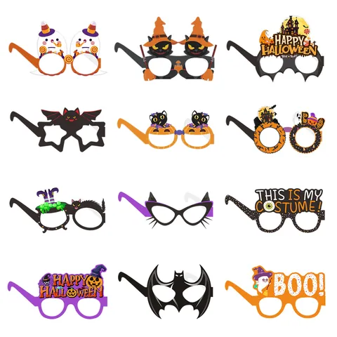 Χάρτινα Γυαλιά για Πάρτι Halloween Πλαίσιο Κολοκύθα Φάντασμα Νυχτερίδα Αράχνη Διακοσμητικά Γυαλιά Αξεσουάρ Φωτογραφίας