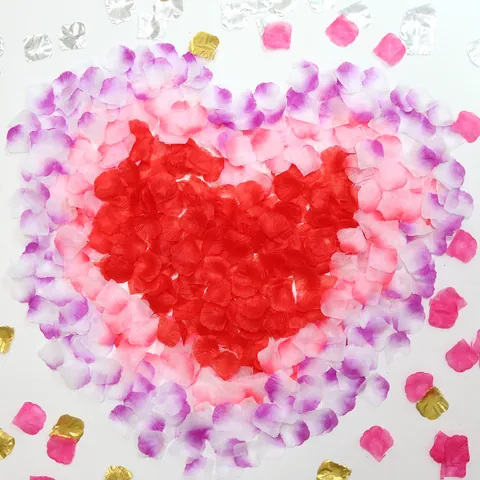 Artificial Rose Petals Non-woven Fabric Romantic Wedding Party Celebration Decor For Valentine's Day Proposal Table Scatters