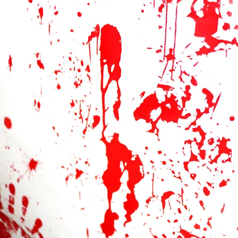 Halloween Blut Handabdruck Tischdecke Einweg PE Grusel Horror Blutig Spritzer Party Deko Geisterhaus Abdeckung