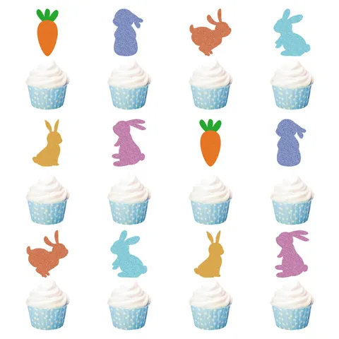 Easter Party Decoration Happy Easter Banner Balloon Rabbit Cake Topper Hanging Swirl Home School Festive Ornament