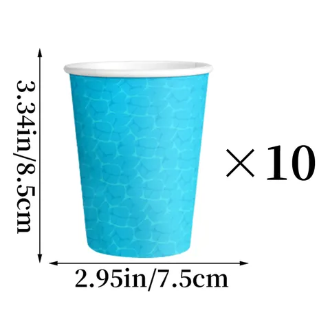 Set Stoviglie Usa e Getta in Carta per Pool Party Estivo Tema Tropicale Hawaiano Piatti di Carta Bicchieri Posate in Plastica Forniture per Compleanno