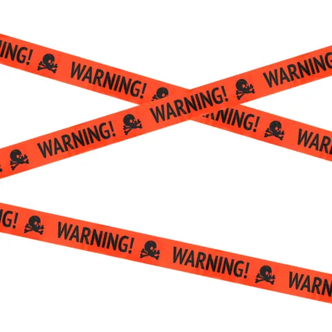 Halloween Caution Warning Tape Spooky Skull Pattern PE Plastic Barrier Tape For Party Haunted House Ghost Festival Decor