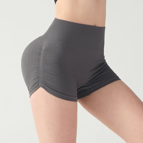 High Waist Ruched Scrunch Butt Yoga Shorts For Women Nylon Spandex Breathable Workout Gym Fitness Booty Lifting Running Bottoms