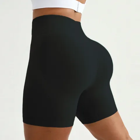 Plus Size High Waist Yoga Shorts Women Tummy Control Scrunch Butt Seamless Workout Biker Shorts Gym Fitness Bottoms