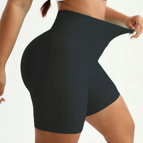 Plus Size High Waist Yoga Shorts Women Tummy Control Scrunch Butt Seamless Workout Biker Shorts Gym Fitness Bottoms