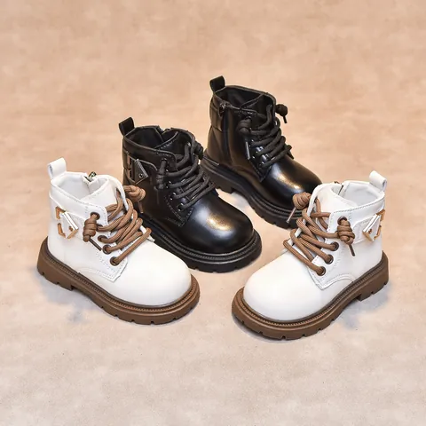 Kinder Martin Boots Im Britischen Stil Mikrofaserleder Kurzstiefel Mit Seitenreißverschluss Rutschfeste Dicke Sohle Herbst Winter Jungen Mädchen Mode Stiefel