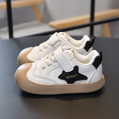 Scarpe Sportive Casual per Bambini Antiscivolo Anti-collisione Sneakers per Ragazzi Ragazze Con Motivo a Stella Chiusura a Strappo