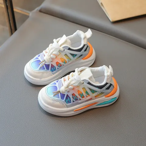 Scarpe da Ginnastica per Bambini in Mesh Sfumato Leggere Traspiranti Scarpe da Corsa per Bimbi Con Chiusura a Alamaro Sportive Moda per Ragazzi Ragazze