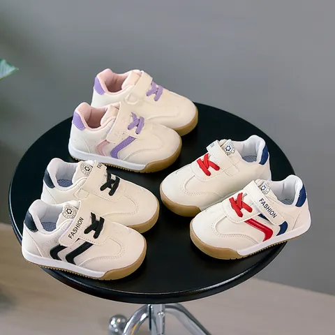 Scarpe Primi Passi Neonato Suola Morbida Pelle Sintetica Impermeabile Antiscivolo Sneakers Sportive Moda Casual Ragazzo Ragazza