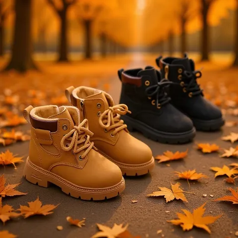 Kids Martin Boots Waterproof Warm Faux Fur Lined Winter Boots For Toddler Boys Girls Side Zipper Non Slip Shoes