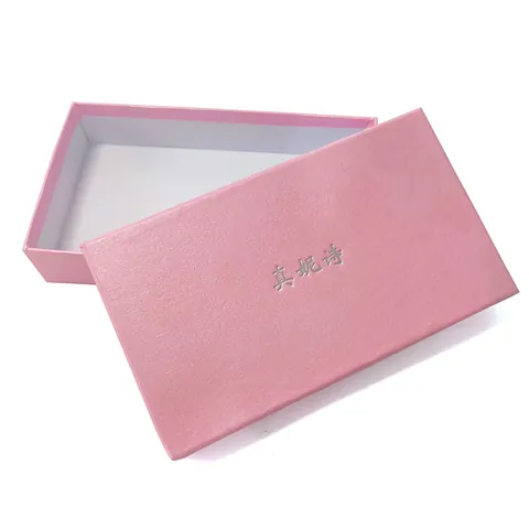 Caja de Regalo de Cartón Minimalista para Joyería Cartera Paquete de Tarjetas Caja de Almacenamiento Rectangular Con Tapa Texturizada Varios Colores