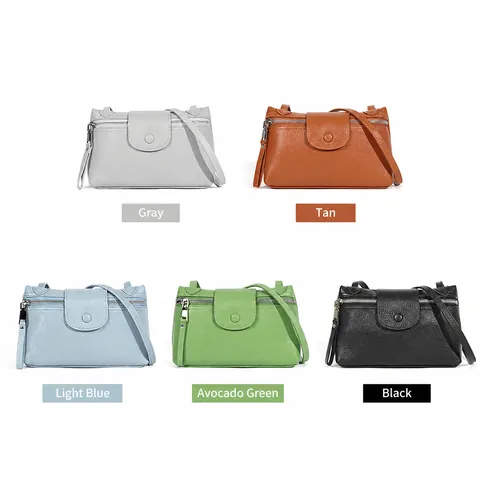 Damen Kopfschicht Rindsleder Umhängetasche Kieseltextur Einfache Mode Echtes Leder Kleine Quadratische Schultertasche Nische Handytasche