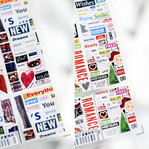 Retro Pop Art Newspaper Collage Nail Art Stickers Typography Magazine Design Thin Self Adhesive Nail Decals For Women DIY Manicure Decoration