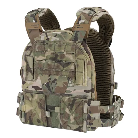 Gilet Tattico in Nylon 500D Leggero Porta Piastre Sistema MOLLE Taglio Laser Protezione Regolabile per Allenamento Sportivo CS Outdoor