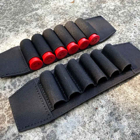 Tactical Multi-Slot Shell Holder MOLLE Ammo Pouch Nylon Outdoor Hunting Waist Bag For Men Black
