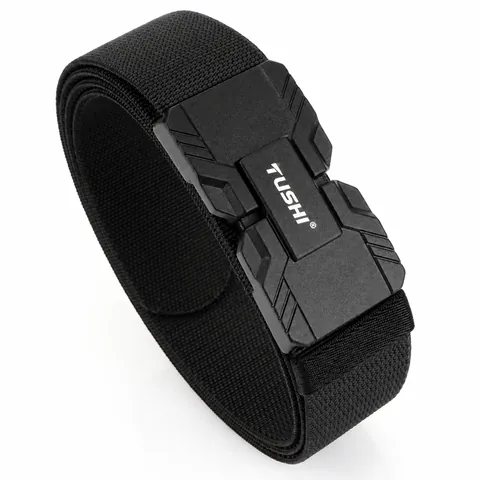 Cinturón Táctico de Nylon Hebilla Magnética de Liberación Rápida para Hombres Estilo Militar Cinturón de Trabajo Ajustable para Entrenamiento al Aire Libre