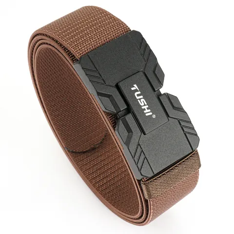 Tactical Nylon Belt Magnetic Quick Release Buckle For Men Heavy Duty Military Style Work Waistband Outdoor Training Adjustable Belt