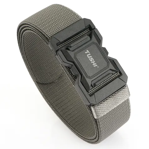 Cinturón Táctico para Hombre Nailon Elástico Tejido Con Hebilla Magnética de Liberación Rápida Cinturón Elástico Funcional para Senderismo al Aire Libre
