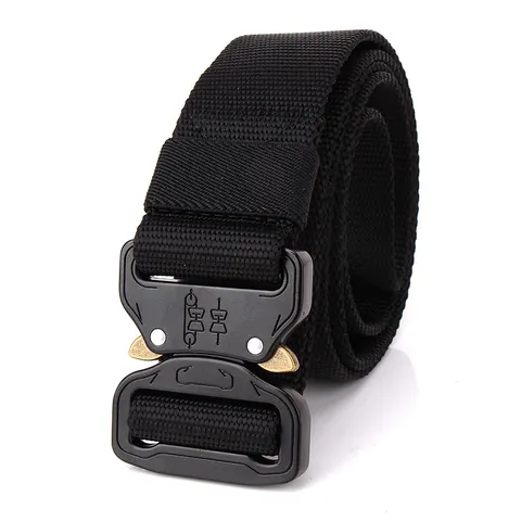 Cintura Tattica Fibbia Sgancio Rapido Cintura Nylon Resistente Per Uomo Outdoor Training Stile Militare Cintura Regolabile