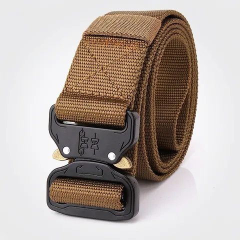 Cintura Tattica Fibbia Sgancio Rapido Cintura Nylon Resistente Per Uomo Outdoor Training Stile Militare Cintura Regolabile