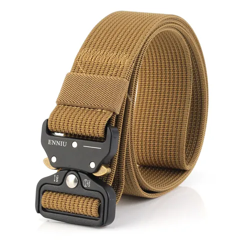 Cintura Tattica da Uomo Fibbia in Metallo a Sgancio Rapido Cinturino in Nylon Resistente per Escursionismo All'aperto Allenamento Abbigliamento Casual