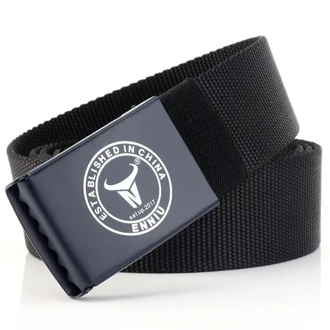 Ceinture Tactique en Nylon pour Hommes Avec Boucle Automatique en Plastique POM Anti-allergie Sangle Décontractée Extérieur