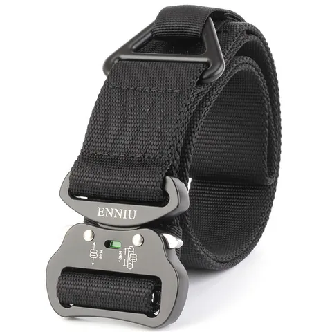 Herren Taktischer Nylon Gürtel Mit Schnellverschluss Aluminiumlegierung Schnalle Heavy Duty Outdoor Militär Gurtband Gürtel