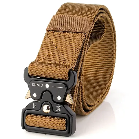 Herren Taktischer Gürtel Strapazierfähiger Nylon Gurtband Mit Legierung Schnellverschluss Schnalle Für Outdoor Training Militär Stil