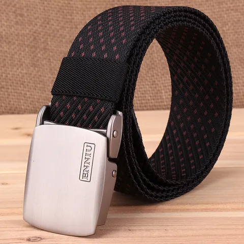Herren Outdoor Taktisch Nylon Gürtel Legierung Schnalle Schnelltrocknend Gewebt Schneeflocke Muster Lässig Arbeitsgürtel Für Herren Alltag Reisen