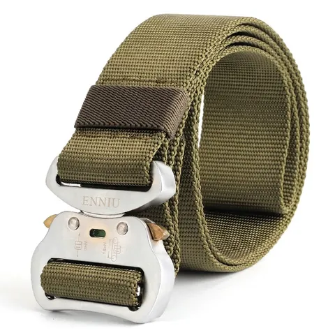 Schnellverschluss Taktischer Gürtel Für Herren Robuster Nylon-Gewebe Gürtel Mit Aluminiumlegierung Schnalle Outdoor Militär Trainingsgürtel