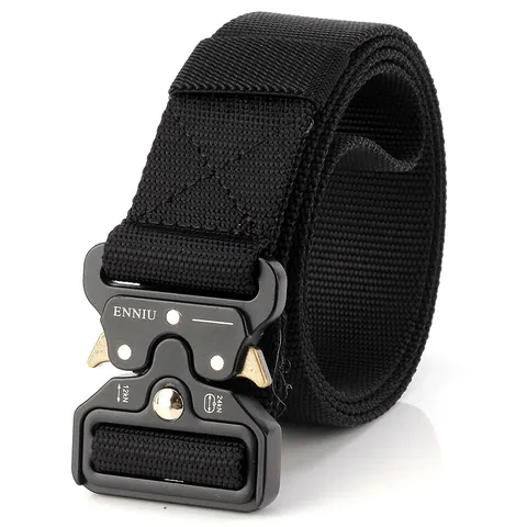 Herren Taktischer Gürtel Strapazierfähiger Nylon Gurtband Mit Legierung Schnellverschluss Schnalle Für Outdoor Training Militär Stil