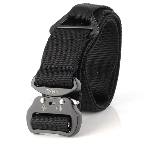 Herren Taktischer Gürtel Strapazierfähiges Nylon Gurtband Schwerlast Arbeitsgürtel Mit Aluminiumlegierung Schnellverschluss Schnalle