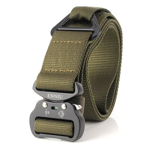 Herren Taktischer Gürtel Strapazierfähiges Nylon Gurtband Schwerlast Arbeitsgürtel Mit Aluminiumlegierung Schnellverschluss Schnalle