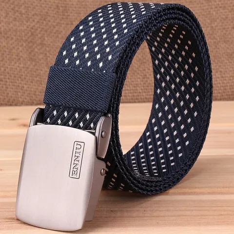 Herren Outdoor Taktisch Nylon Gürtel Legierung Schnalle Schnelltrocknend Gewebt Schneeflocke Muster Lässig Arbeitsgürtel Für Herren Alltag Reisen