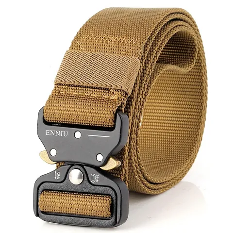 Heren Tactische Riem Snelspansluiting Legering Gesp Zware Nylon Webbing Tailleriem Voor Outdoor Training Sport Wandelen